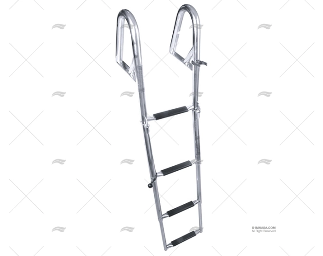 ESCADA 4 DEG. INOX CORRIMÃOS IMNASA