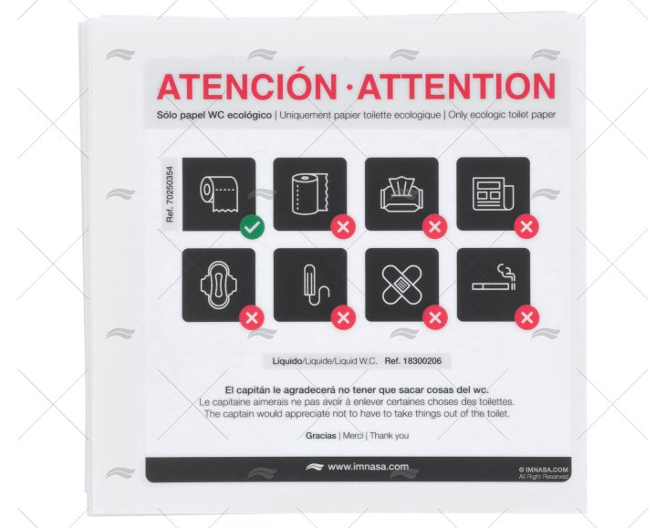 ADHESIVO WC IMNASA 12x12Cm