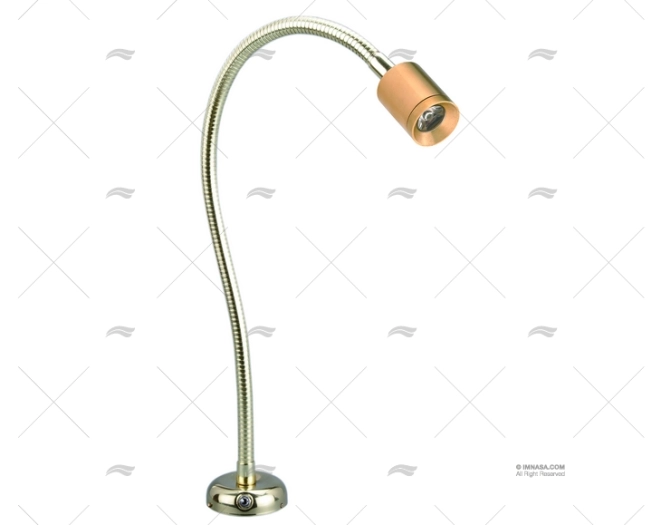 LUCE DA LETTURA LED OTTONE CROMATO 8-30V TUBO