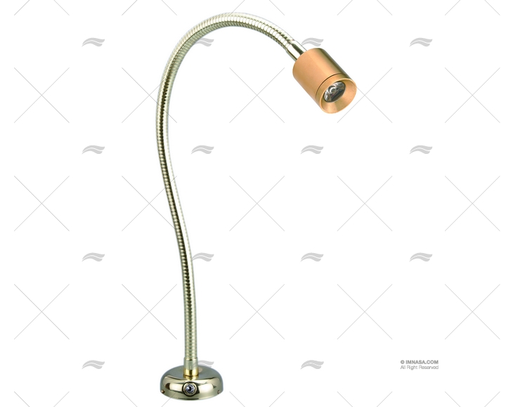 LUCE DA LETTURA LED OTTONE CROMATO 8-30V TUBO