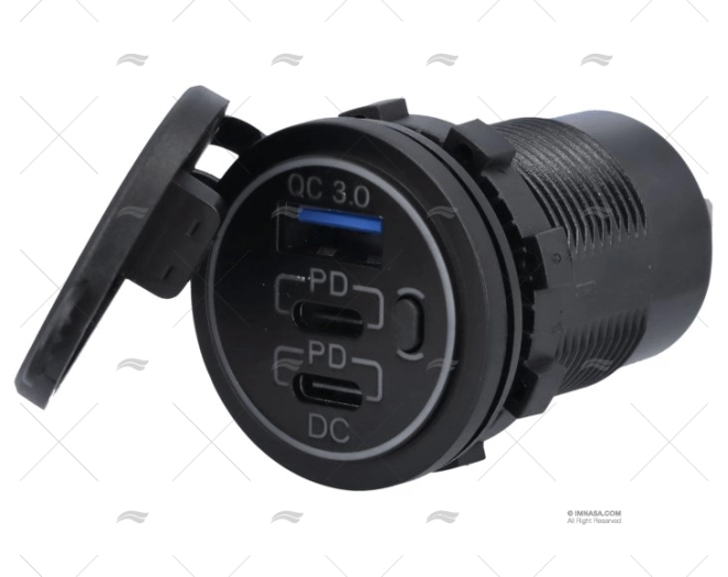 USB SOCKET FAST CHARGING TYPE A/C 3 W/LE