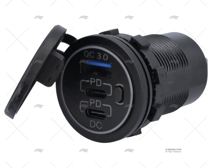 USB SOCKET FAST CHARGING TYPE A/C 3 W/LE