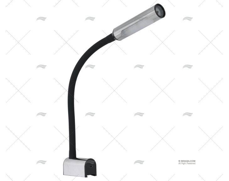 SPOT LECTURA NEGRA USB A/C LED 10-30V