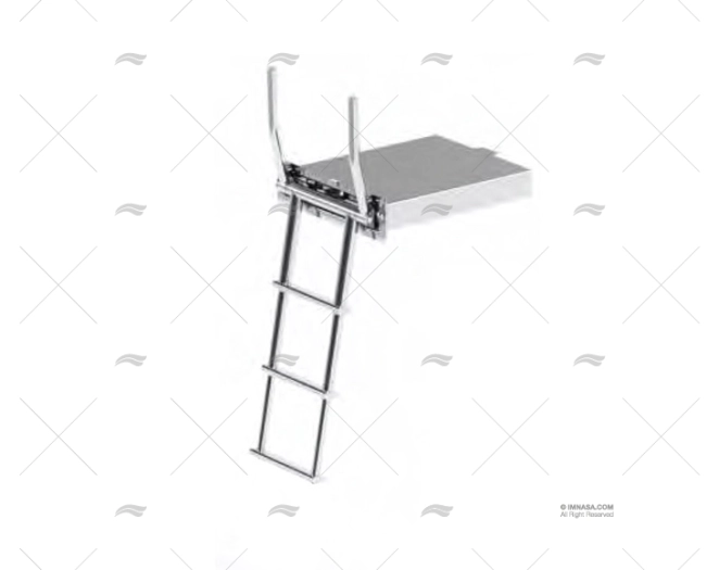 BOX LADDER INOX 316 W/HANDLE 3 STEPS