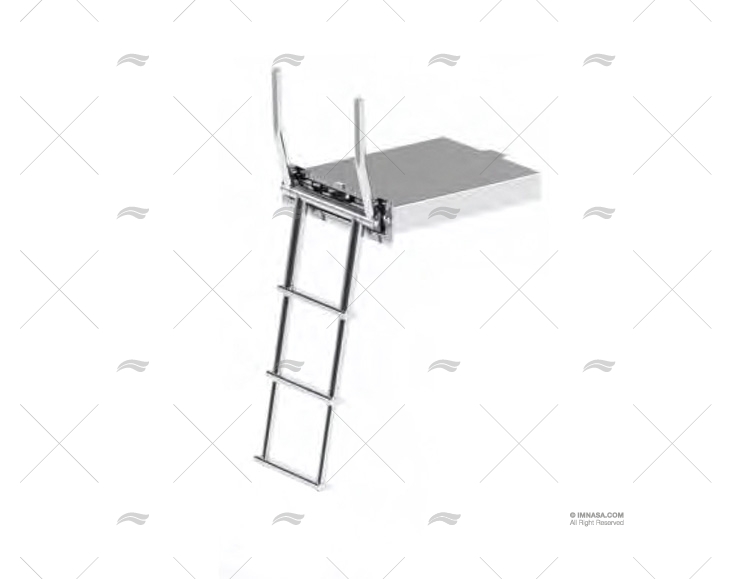 BOX LADDER INOX 316 W/HANDLE 3 STEPS