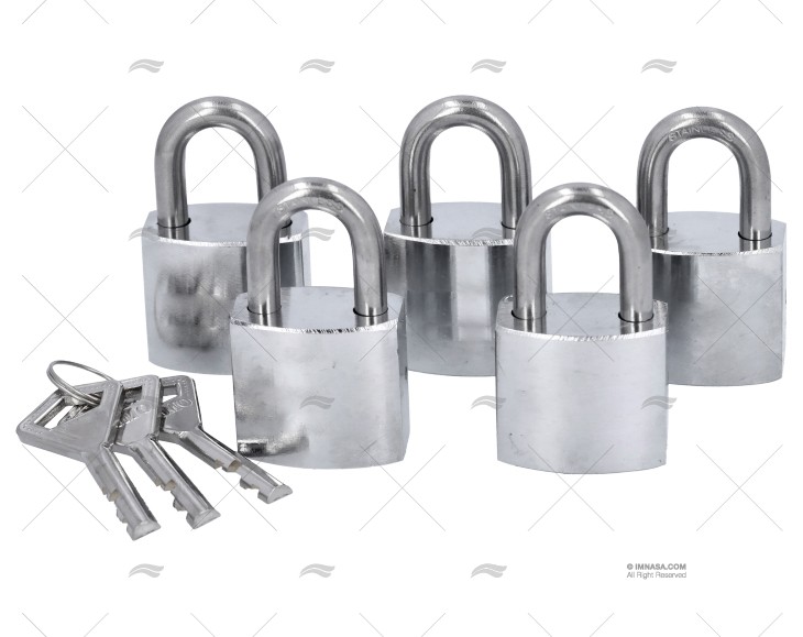 PADLOCK S.S. 30 + 15mm PACK OF 5