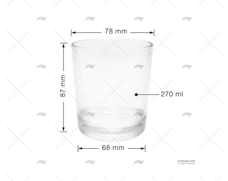 BICCHIERE ACQUA 270ml 4pz