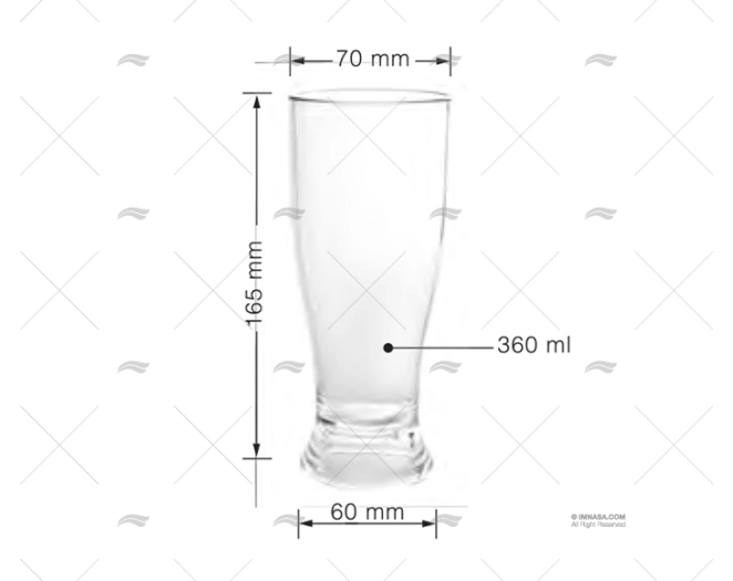 BICCHIERE PER BIRRA 360ml 4pz