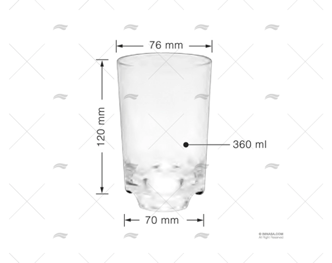 BICCHIERE ACQUA 360ml 4pz