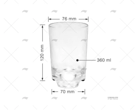 COPO ÁGUA 360ml 4pcs
