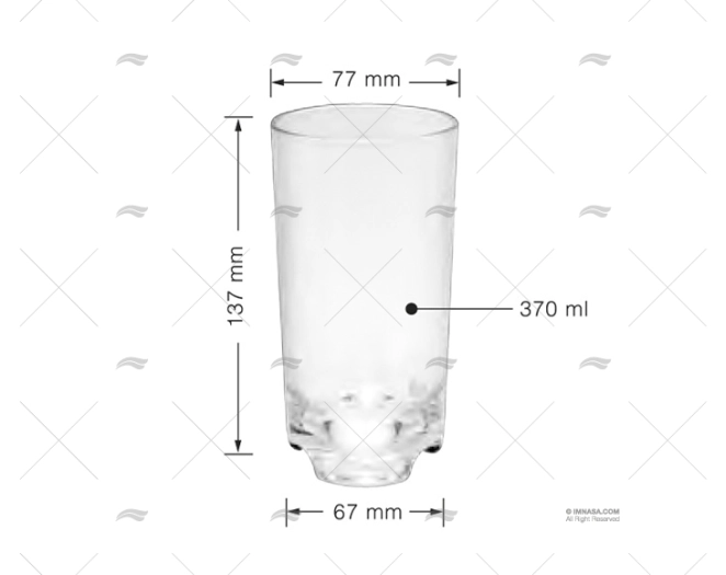 BICCHIERE ACQUA 370ml 4pezzi