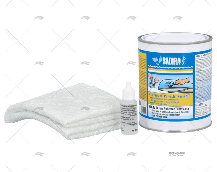 KIT RESINA POLIESTERE 1Kg SADIRA