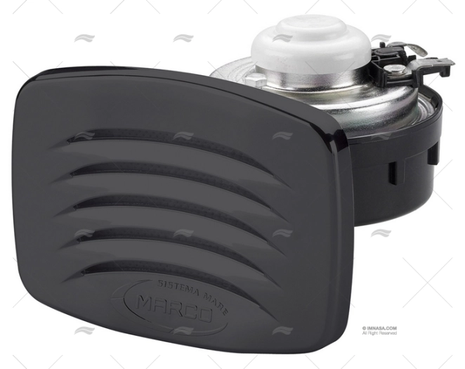 BUZINA 12V PRETA 117X90mm 108DB 400HZ MOLDURA
