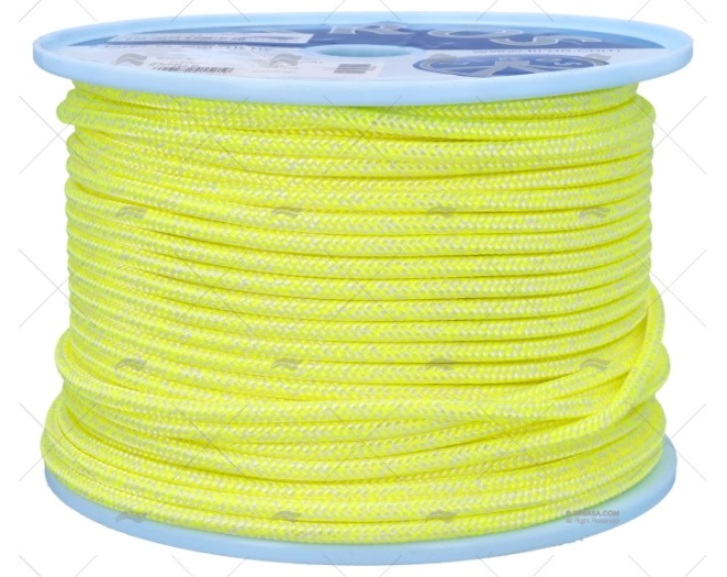 MAGIC SPORT ROPE 5mm NEON YEL-WHITE 100m LIROS