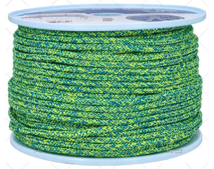 MAGIC SPORT ROPE 5mm NEON YEL-BLUE 100m LIROS