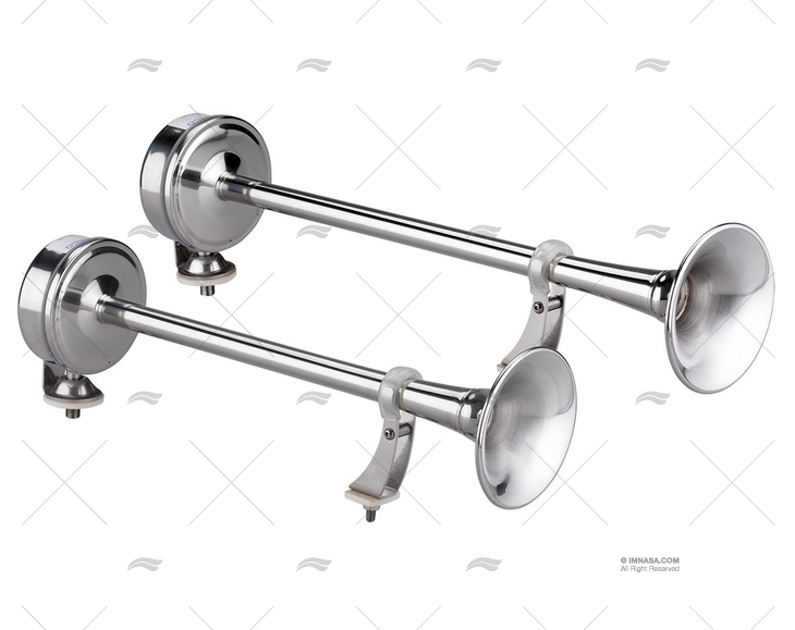 BUZINA DUPLO 24V ACÚSTICA CROMADA 114DB MOLDURA