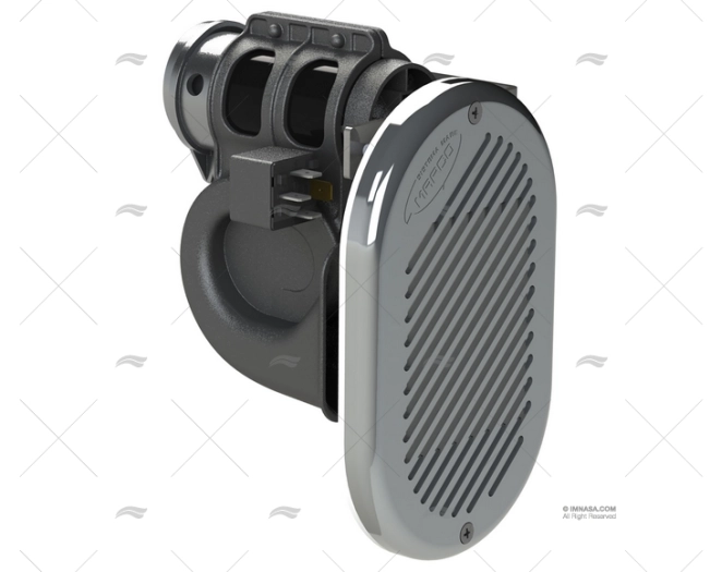 BUZINA  HURRICANE 12V  PNEUMÁTICA CROMADA MOLDURA