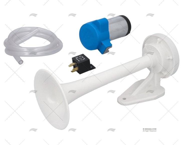 ELECTRIC HORN  W/COMPR. 24V ABS WHITE MARCO