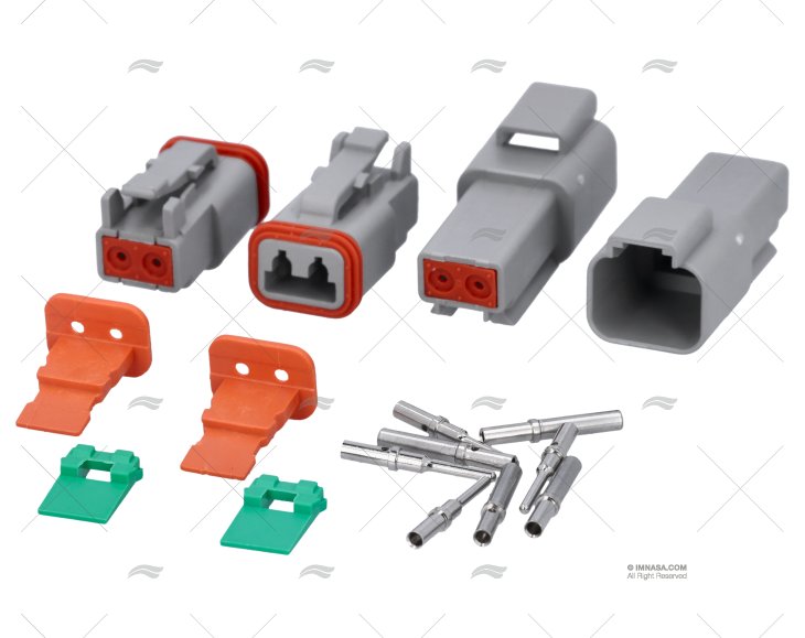 CONECTOR MACHO & FÊMEA DT 2 PINOS IP67 (