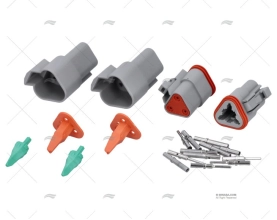 CONECTOR MACHO & FÊMEA DT 3 PINOS IP67 (
