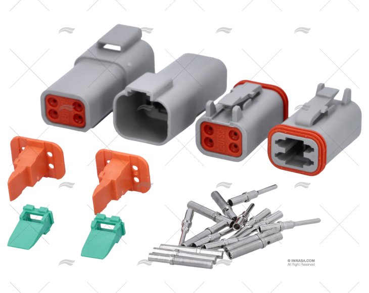 CONECTOR MACHO & FÊMEA DT 4 PINOS IP67 (