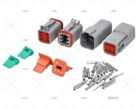 CONECTOR MACHO E FÊMEA DT 6 PINOS IP67 (