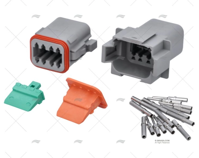 CONNETTORE MASCHIO & FEMMINA DT 8 PIN IP67 (