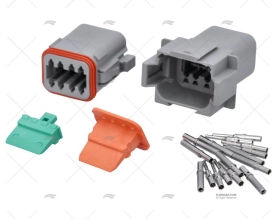 CONECTOR MACHO & FÊMEA DT 8 PINOS IP67 (
