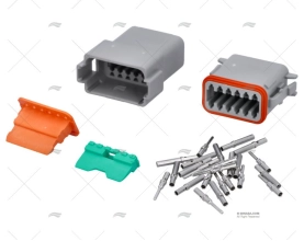 CONECTOR MACHO & FÊMEA DT 12 PINOS IP67