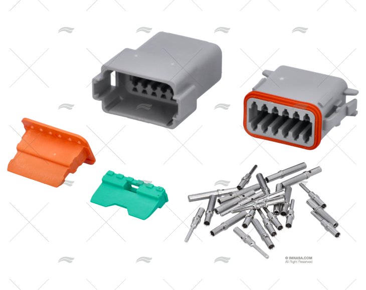 CONECTOR MACHO & FÊMEA DT 12 PINOS IP67