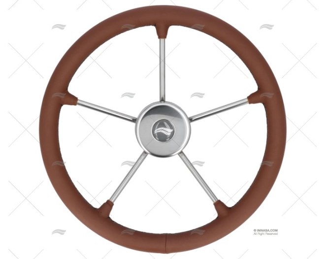RODA 400mm COURO CASTANHO COSTURA PRETA IMNASA