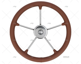 RODA 400mm COURO CASTANHO COSTURA PRETA IMNASA