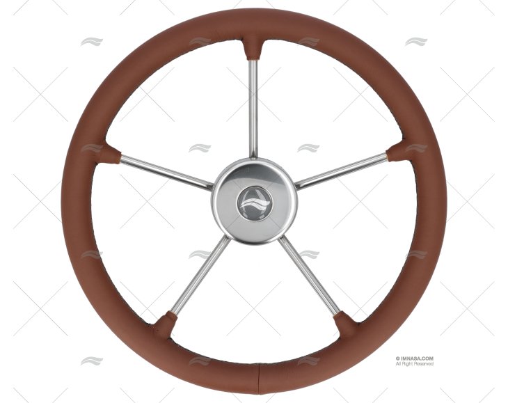 RODA 400mm COURO CASTANHO COSTURA PRETA IMNASA