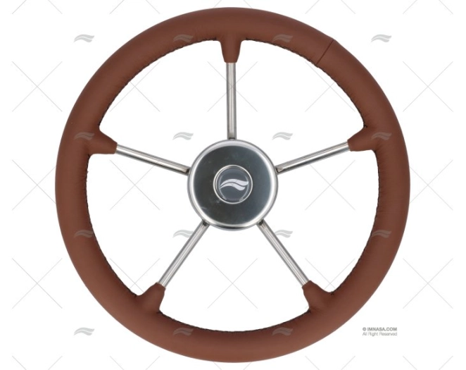 RODA 350mm COURO CASTANHO COSTURA PRETA IMNASA