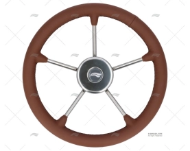 RODA 350mm COURO CASTANHO COSTURA PRETA IMNASA