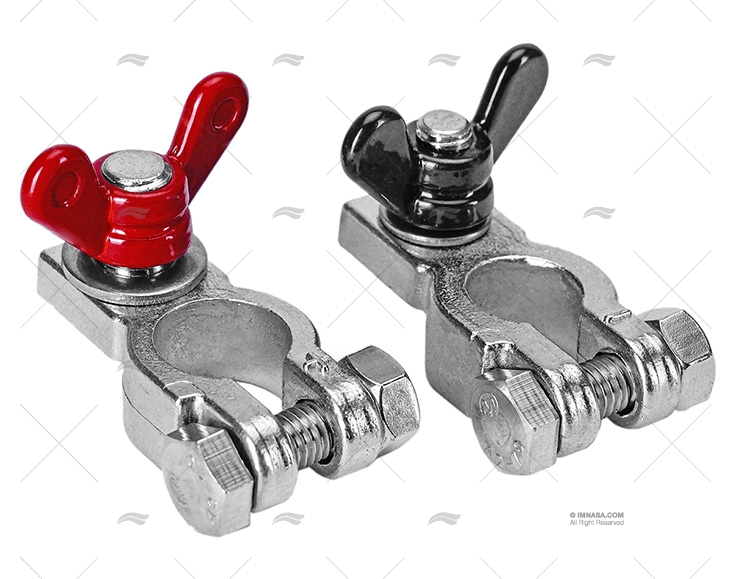 BATTERY CLIPS NICKEL PLATED (PAIR)