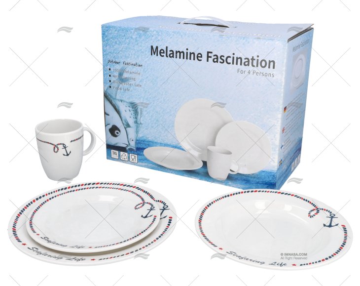 VAJILLA COMPLETA 16pcs ANCLA