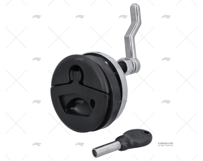 FECHO ESCOTILHA 2"C/ CHAVE PRETO INOX 31 MARINE TOWN