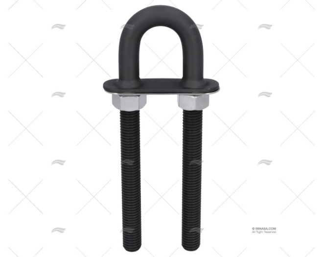 CANCAO DELUXE NERO LARGO 16mm INOX 316 MARINE TOWN