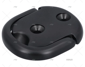 PIASTRINA C/ANELLO SINGOLO NERO INOX 316 MARINE TOWN