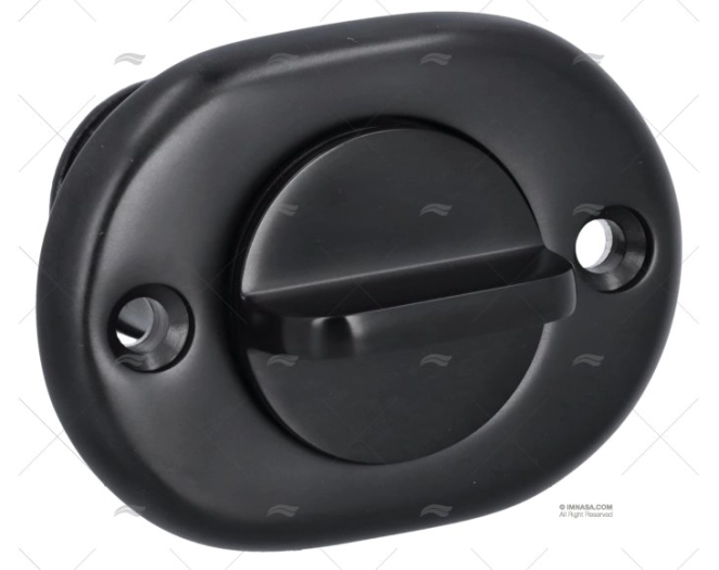 TAPPO OVALE NERO 64mm INOX 316 MARINE TOWN