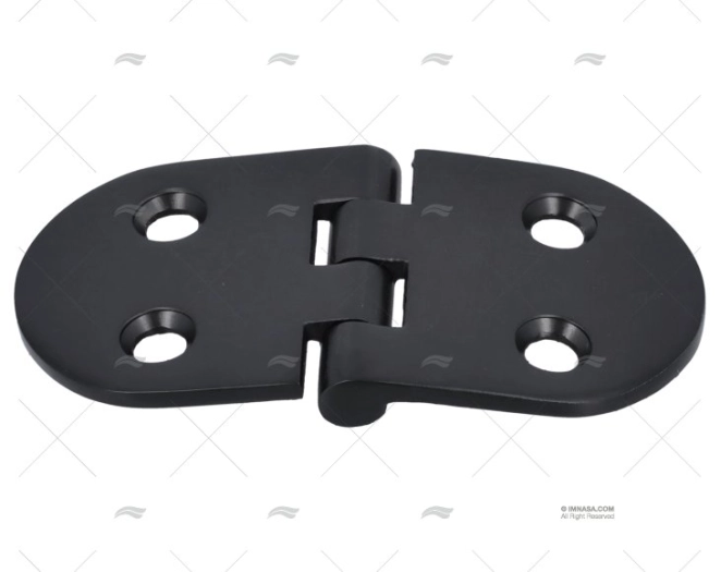 HINGE BLACK 38.6x75mm SS 316 MARINE TOWN