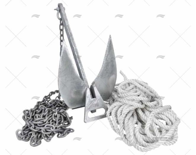 KIT ANCORAGGIO ANCORA BULL ZINCATA 10kg IMNASA