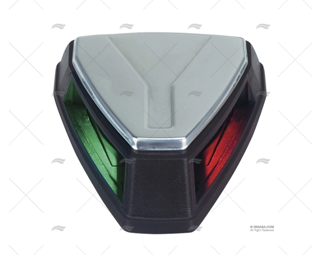 LUZ BICOLOR HORIZ. TRIANG. PRETO INOX LED PERKO