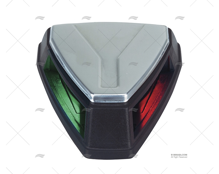 LUZ BICOLOR HORIZ. TRIANG. PRETO INOX LED PERKO
