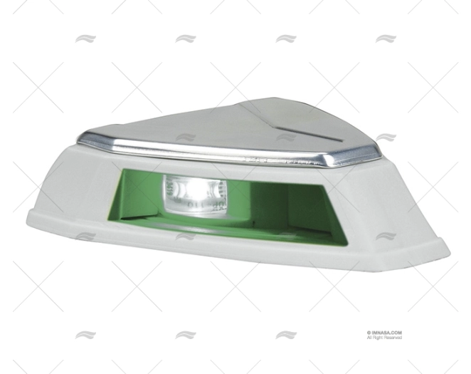 LUZ BICOLOR HORIZ. TRIANG.BRANCA INOX LED PERKO