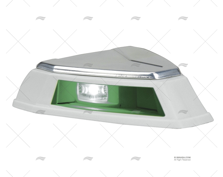 LUCE BICOLORE ORIZZ. TRIANG.BIANCO INOX LED PERKO