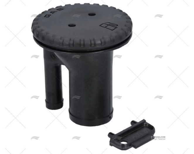 TAPON DE GAS 1-1/2" RECTO NEGRO PERKO