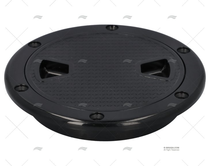 TAMPA REGISTO REDONDO ABS PRETO 141mm