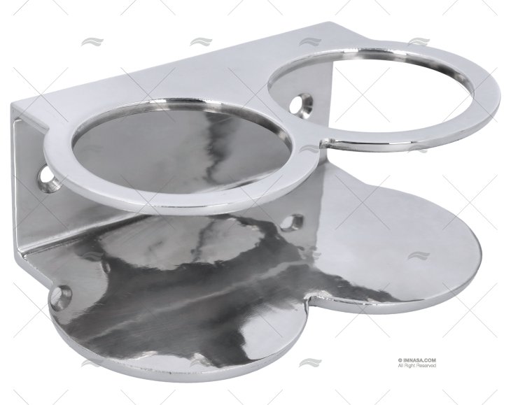 SUPPORTO 2 BICCHIERI ACCIAIO INOX AISI 316 DIAM 70mm